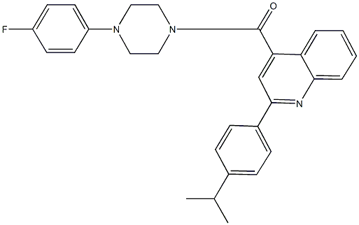 4-{[4-(4-fluorophenyl)-1-piperazinyl]carbonyl}-2-(4-isopropylphenyl)quinoline 구조식 이미지