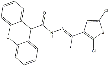 N'-[1-(2,5-dichloro-3-thienyl)ethylidene]-9H-xanthene-9-carbohydrazide 구조식 이미지