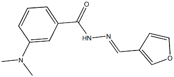 3-(dimethylamino)-N'-(3-furylmethylene)benzohydrazide Structure