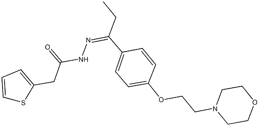 N'-(1-{4-[2-(4-morpholinyl)ethoxy]phenyl}propylidene)-2-(2-thienyl)acetohydrazide Structure