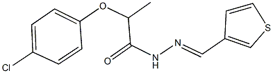 2-(4-chlorophenoxy)-N'-(3-thienylmethylene)propanohydrazide Structure