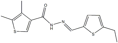 N'-[(5-ethyl-2-thienyl)methylene]-4,5-dimethyl-3-thiophenecarbohydrazide 구조식 이미지