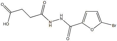4-[2-(5-bromo-2-furoyl)hydrazino]-4-oxobutanoic acid 구조식 이미지