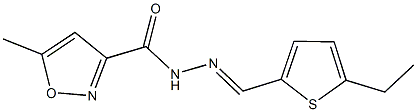 N'-[(5-ethyl-2-thienyl)methylene]-5-methyl-3-isoxazolecarbohydrazide 구조식 이미지