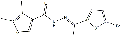 N'-[1-(5-bromo-2-thienyl)ethylidene]-4,5-dimethyl-3-thiophenecarbohydrazide 구조식 이미지