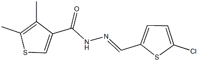 N'-[(5-chloro-2-thienyl)methylene]-4,5-dimethyl-3-thiophenecarbohydrazide 구조식 이미지