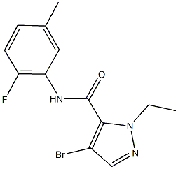 4-bromo-1-ethyl-N-(2-fluoro-5-methylphenyl)-1H-pyrazole-5-carboxamide Structure