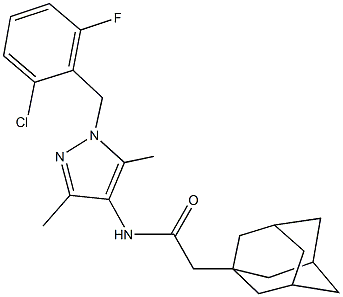 2-(1-adamantyl)-N-[1-(2-chloro-6-fluorobenzyl)-3,5-dimethyl-1H-pyrazol-4-yl]acetamide Structure