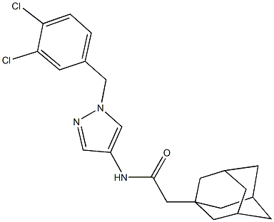 2-(1-adamantyl)-N-[1-(3,4-dichlorobenzyl)-1H-pyrazol-4-yl]acetamide Structure