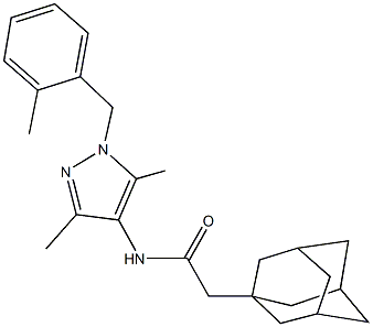 2-(1-adamantyl)-N-[3,5-dimethyl-1-(2-methylbenzyl)-1H-pyrazol-4-yl]acetamide Structure