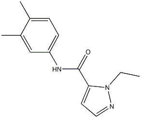 N-(3,4-dimethylphenyl)-1-ethyl-1H-pyrazole-5-carboxamide 구조식 이미지