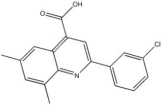 2-(3-chlorophenyl)-6,8-dimethyl-4-quinolinecarboxylic acid Structure