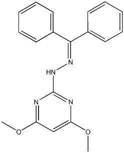 diphenylmethanone (4,6-dimethoxy-2-pyrimidinyl)hydrazone Structure
