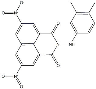 2-(3,4-dimethylanilino)-5,8-bisnitro-1H-benzo[de]isoquinoline-1,3(2H)-dione Structure