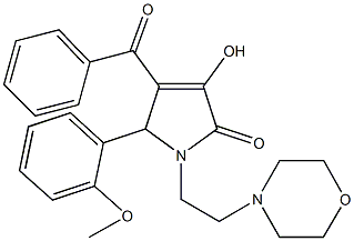 4-benzoyl-3-hydroxy-5-(2-methoxyphenyl)-1-(2-morpholin-4-ylethyl)-1,5-dihydro-2H-pyrrol-2-one Structure