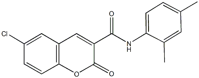 6-chloro-N-(2,4-dimethylphenyl)-2-oxo-2H-chromene-3-carboxamide 구조식 이미지