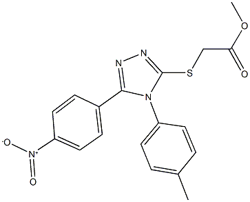 methyl {[5-{4-nitrophenyl}-4-(4-methylphenyl)-4H-1,2,4-triazol-3-yl]sulfanyl}acetate 구조식 이미지