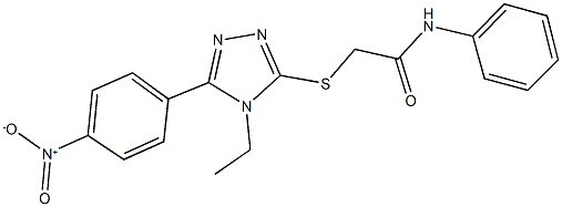 2-[(4-ethyl-5-{4-nitrophenyl}-4H-1,2,4-triazol-3-yl)sulfanyl]-N-phenylacetamide Structure