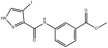 methyl 3-{[(4-iodo-1H-pyrazol-3-yl)carbonyl]amino}benzoate Structure