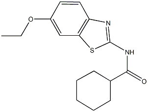 N-(6-ethoxy-1,3-benzothiazol-2-yl)cyclohexanecarboxamide 구조식 이미지