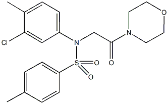 N-(3-chloro-4-methylphenyl)-4-methyl-N-(2-morpholin-4-yl-2-oxoethyl)benzenesulfonamide Structure