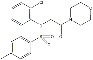 N-(2-chlorophenyl)-4-methyl-N-[2-(4-morpholinyl)-2-oxoethyl]benzenesulfonamide 구조식 이미지