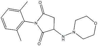 1-(2,6-dimethylphenyl)-3-(4-morpholinylamino)-2,5-pyrrolidinedione Structure