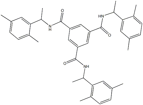 N~1~,N~3~,N~5~-tris[1-(2,5-dimethylphenyl)ethyl]-1,3,5-benzenetricarboxamide 구조식 이미지