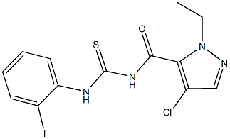 N-[(4-chloro-1-ethyl-1H-pyrazol-5-yl)carbonyl]-N'-(2-iodophenyl)thiourea Structure