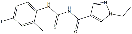 N-[(1-ethyl-1H-pyrazol-4-yl)carbonyl]-N'-(4-iodo-2-methylphenyl)thiourea 구조식 이미지