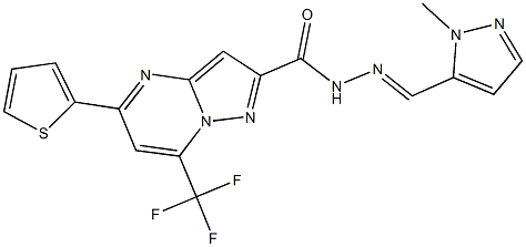 N'-[(1-methyl-1H-pyrazol-5-yl)methylene]-5-(2-thienyl)-7-(trifluoromethyl)pyrazolo[1,5-a]pyrimidine-2-carbohydrazide 구조식 이미지