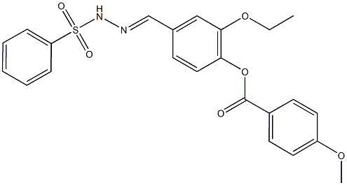 2-ethoxy-4-[2-(phenylsulfonyl)carbohydrazonoyl]phenyl 4-methoxybenzoate 구조식 이미지