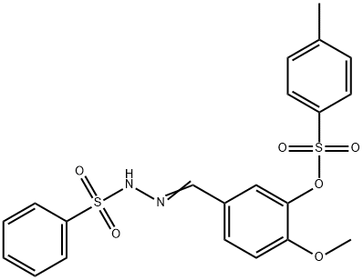 2-methoxy-5-[2-(phenylsulfonyl)carbohydrazonoyl]phenyl 4-methylbenzenesulfonate Structure