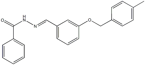 N'-{3-[(4-methylbenzyl)oxy]benzylidene}benzohydrazide 구조식 이미지