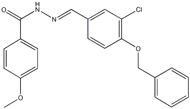 N'-[4-(benzyloxy)-3-chlorobenzylidene]-4-methoxybenzohydrazide Structure