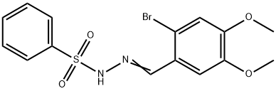 N'-(2-bromo-4,5-dimethoxybenzylidene)benzenesulfonohydrazide 구조식 이미지