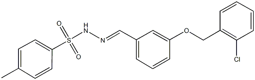 N'-{3-[(2-chlorobenzyl)oxy]benzylidene}-4-methylbenzenesulfonohydrazide Structure