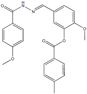 2-methoxy-5-[2-(4-methoxybenzoyl)carbohydrazonoyl]phenyl 4-methylbenzoate Structure