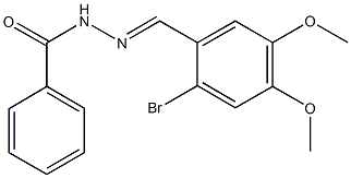 N'-(2-bromo-4,5-dimethoxybenzylidene)benzohydrazide 구조식 이미지