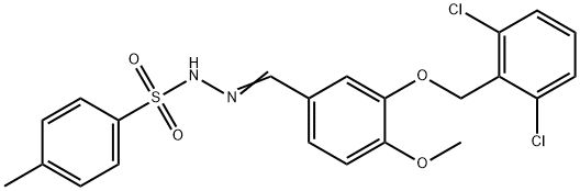 N'-{3-[(2,6-dichlorobenzyl)oxy]-4-methoxybenzylidene}-4-methylbenzenesulfonohydrazide 구조식 이미지