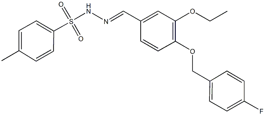 N'-{3-ethoxy-4-[(4-fluorobenzyl)oxy]benzylidene}-4-methylbenzenesulfonohydrazide 구조식 이미지