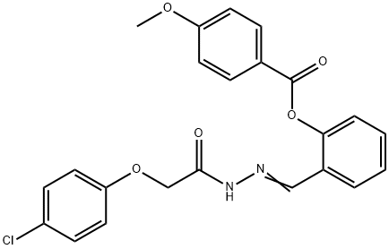 2-{2-[(4-chlorophenoxy)acetyl]carbohydrazonoyl}phenyl 4-methoxybenzoate Structure
