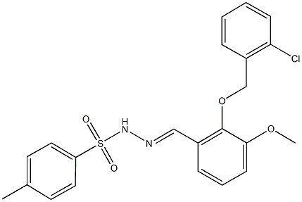 N'-{2-[(2-chlorobenzyl)oxy]-3-methoxybenzylidene}-4-methylbenzenesulfonohydrazide 구조식 이미지