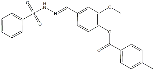 2-methoxy-4-[2-(phenylsulfonyl)carbohydrazonoyl]phenyl 4-methylbenzoate 구조식 이미지