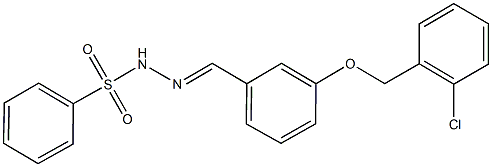 N'-{3-[(2-chlorobenzyl)oxy]benzylidene}benzenesulfonohydrazide 구조식 이미지