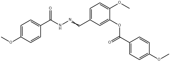 2-methoxy-5-[2-(4-methoxybenzoyl)carbohydrazonoyl]phenyl 4-methoxybenzoate 구조식 이미지