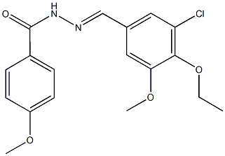 N'-(3-chloro-4-ethoxy-5-methoxybenzylidene)-4-methoxybenzohydrazide 구조식 이미지