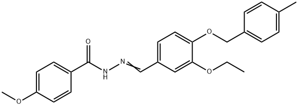 N'-{3-ethoxy-4-[(4-methylbenzyl)oxy]benzylidene}-4-methoxybenzohydrazide 구조식 이미지