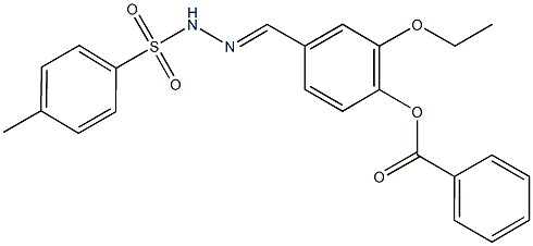 2-ethoxy-4-{2-[(4-methylphenyl)sulfonyl]carbohydrazonoyl}phenyl benzoate 구조식 이미지