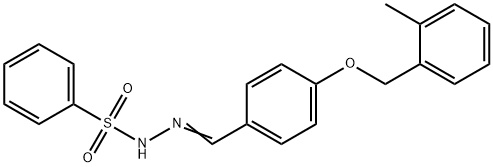 N'-{4-[(2-methylbenzyl)oxy]benzylidene}benzenesulfonohydrazide Structure